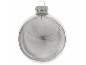 Γυάλινη ασημί μπάλα 6 εκ....