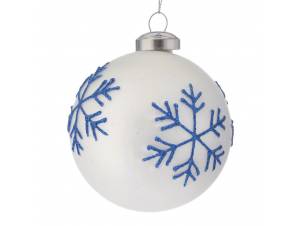 Σετ 6 λευκή γυάλινη μπάλα...