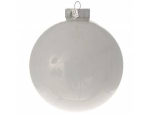 Γυάλινη λευκή μπάλα 4 εκ....