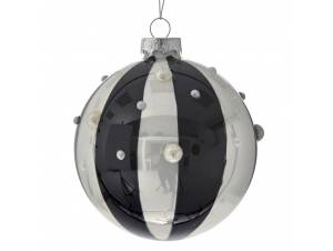 Λευκή μαύρη ριγέ γυάλινη...