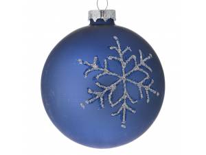 Μπλε γυάλινη μπάλα με...