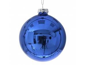 Μπλε γυάλινη μπάλα 10 εκ....