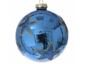 Μπλε γυαλιστερή γυάλινη...