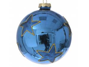 Μπλε γυαλιστερή γυάλινη...