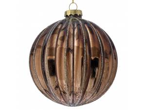 Καφέ γυάλινη μπάλα 10 εκ....