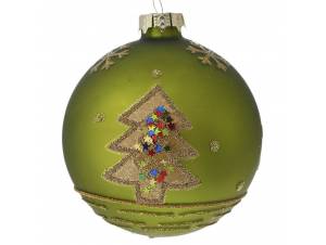 Πράσινη γυάλινη μπάλα με...