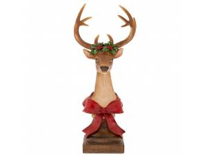 Καφέ προτομή ελαφιού με...