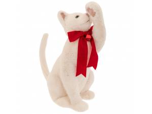 Λευκή υφασμάτινη γάτα με...