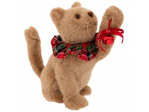 Μπεζ υφασμάτινη γατούλα με...