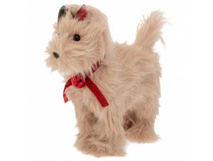 Μπεζ υφασμάτινος σκύλος με...