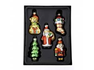 Γυάλινα στολίδια 8 εκ. σετ 5