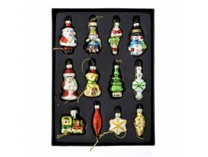 Γυάλινα στολίδια 5 εκ. σετ 12