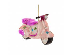 Ροζ γυάλινη κρεμαστή βέσπα...