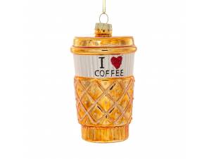 Χρυσή γυάλινη κούπα καφέ...