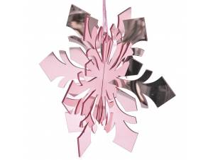 Νιφαδα 30 εκ..3D ροζ ακρυλική