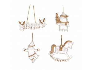 Στολίδια πλαστικά σετ 4 6 εκ.