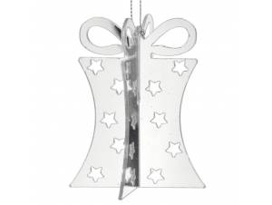 Στολιδι δωρο 8 εκ..3D ασημί...