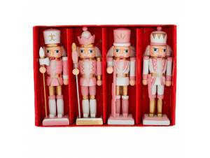 Σετ 4 ροζ ξύλινοι...