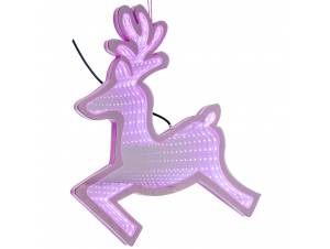 Ελαφι 3D LED 40 εκ. ροζ...