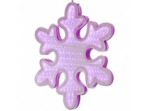 Νιφαδα 3D LED 30 εκ. ροζ...