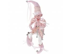 Ροζ βελούδινο ξωτικό 40 εκ.