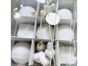 Σετ 12 λευκά υφασμάτινα...