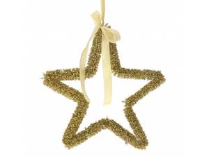 Χρυσό αστέρι κρεμαστό 42 εκ.