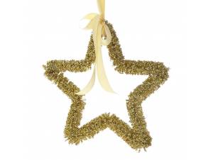 Χρυσό αστέρι κρεμαστό 32 εκ.