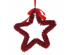 Κόκκινο αστέρι κρεμαστό 32 εκ.