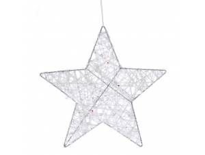 Λευκό κρεμαστό αστέρι 20 εκ.