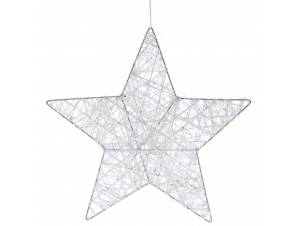 Λευκό κρεμαστό αστέρι 25 εκ.