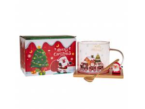 Γυάλινη Κούπα Με Ξύλινο...