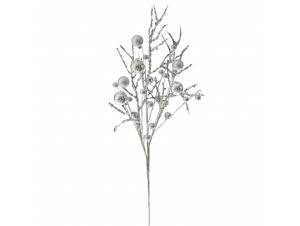 Κλαδί με ασημί πέρλες 65 εκ.