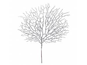 Ασημί κλαδί γκλίτερ 53 εκ.