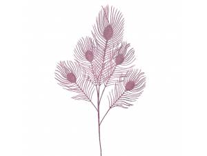 Ροζ φτερά παγωνιού χ5 90 εκ.