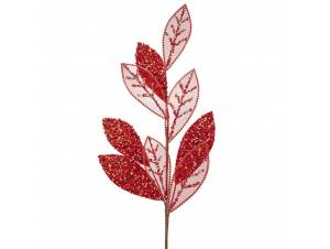 Κόκκινο GLITTER φύλλο κλαδί...