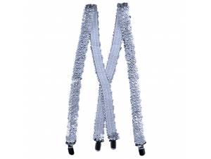 Τιράντες Ασημί Με Πούλιες