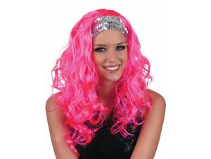 Περούκα Disco Ροζ Με...