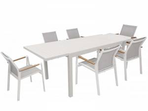 Τραπεζαρία Αλουμινίου επεκτεινόμενη 200-280 x95 εκ. έπιπλα κήπου bigstore.gr