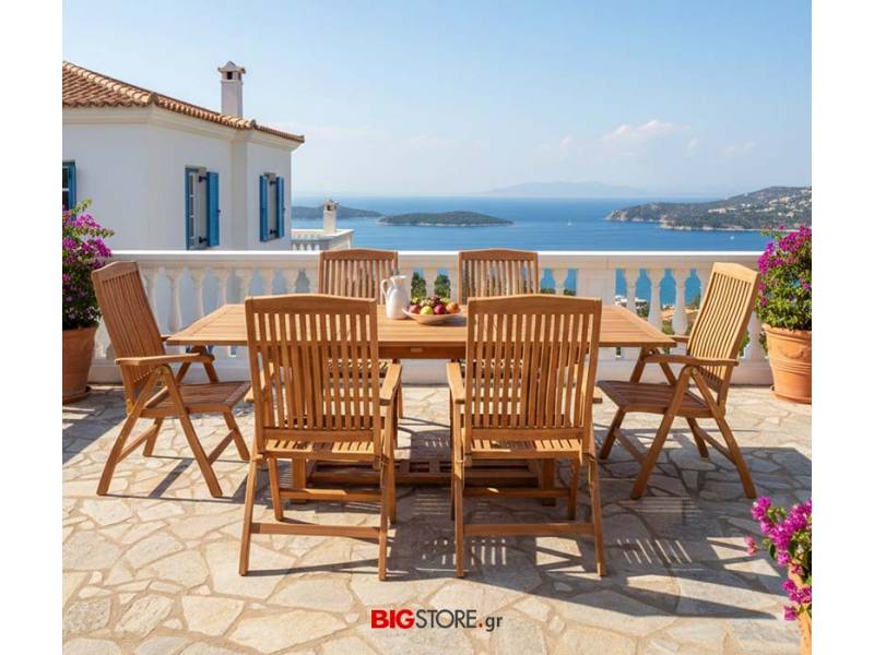 Τραπεζαρία Κήπου Ξύλινη Teak
