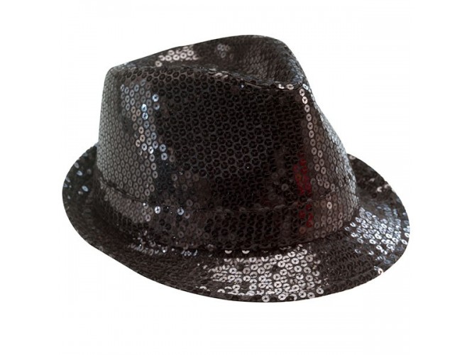 Αποκριάτικο καπέλο με πούλιες μαύρο