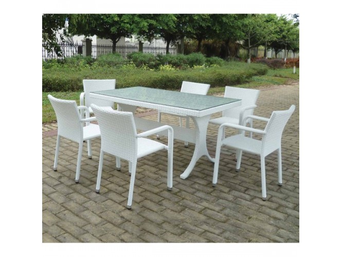 Τραπεζαρία Κήπου 154520 Rattan Wicker Τραπεζαρία Κήπου 154520 Rattan Wicker