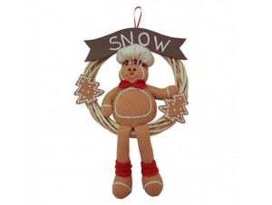 Χριστουγεννιάτικο στολίδι στεφάνι Gingerbread Χριστουγεννιάτικο στολίδι στεφάνι Gingerbread