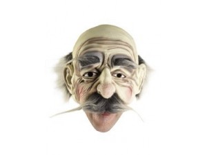 Latex μάσκα Γέρου 3/4 με μαλλιά Latex μάσκα Γέρου 3/4 με μαλλιά