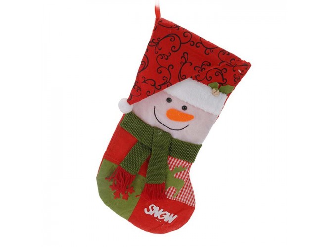 Χριστουγεννιάτικη κάλτσα 45 εκ. Χιονάνθρωπος
