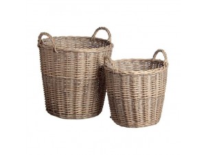 Set 2 Διακοσμητικά Καλάθια Πλεκτά wicker Set 2 Διακοσμητικά Καλάθια Πλεκτά wicker