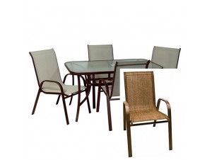 THEROS 150 BR-BBR Set Τραπεζαρία THEROS 150 BR-BBR Set Τραπεζαρία