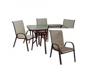 THEROS 150 BR-CHOCO Set Τραπεζαρία THEROS 150 BR-CHOCO Set Τραπεζαρία