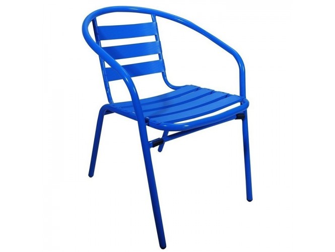 Πολυθρόνα αλουμινίου μπλε έπιπλα κήπου bigstore.gr