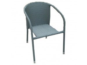 Πολυθρόνα Wicker Γκρι Πολυθρόνα Wicker Γκρι